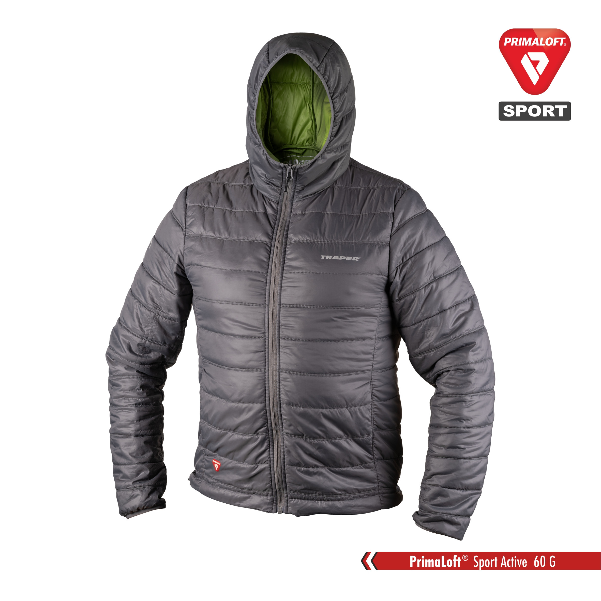 Giacca Active grigia con cappuccio