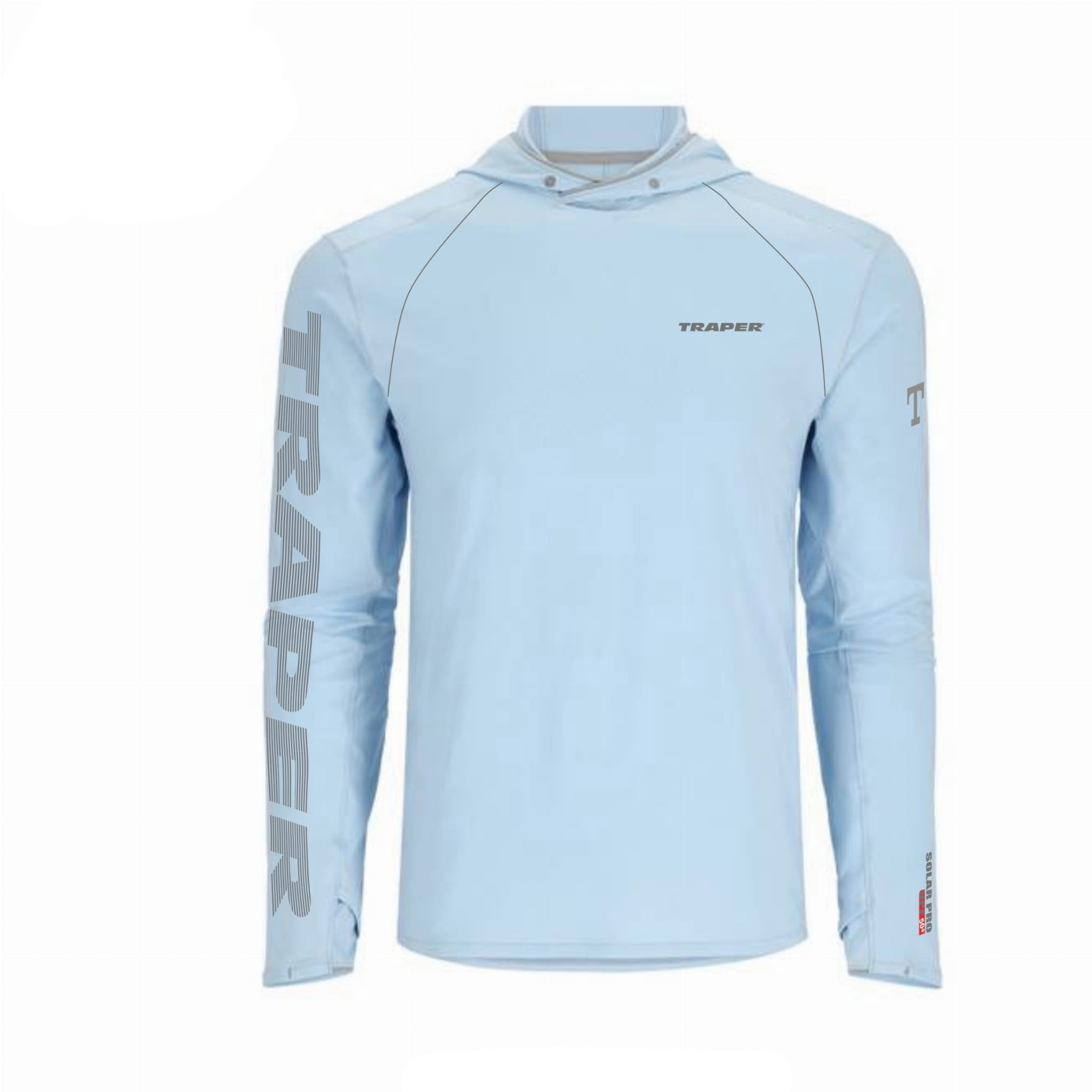 Maglia Solar Pro Light Blu con cappuccio