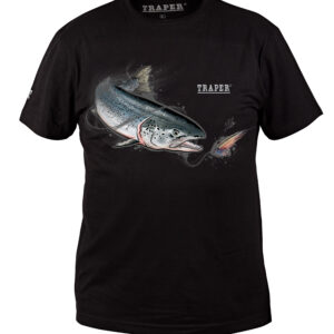 T-SHIRT ART SALMON NERO
