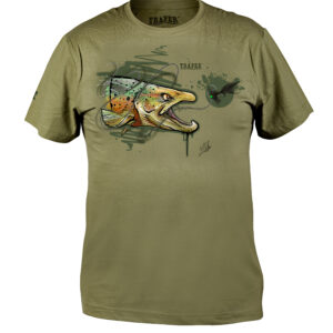 T-SHIRT ART TROUT LIGHT KHAKI